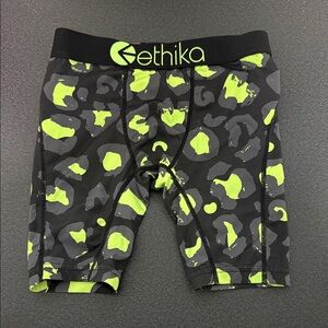 Ethika Black and Lime Patterned Boxer Briefs